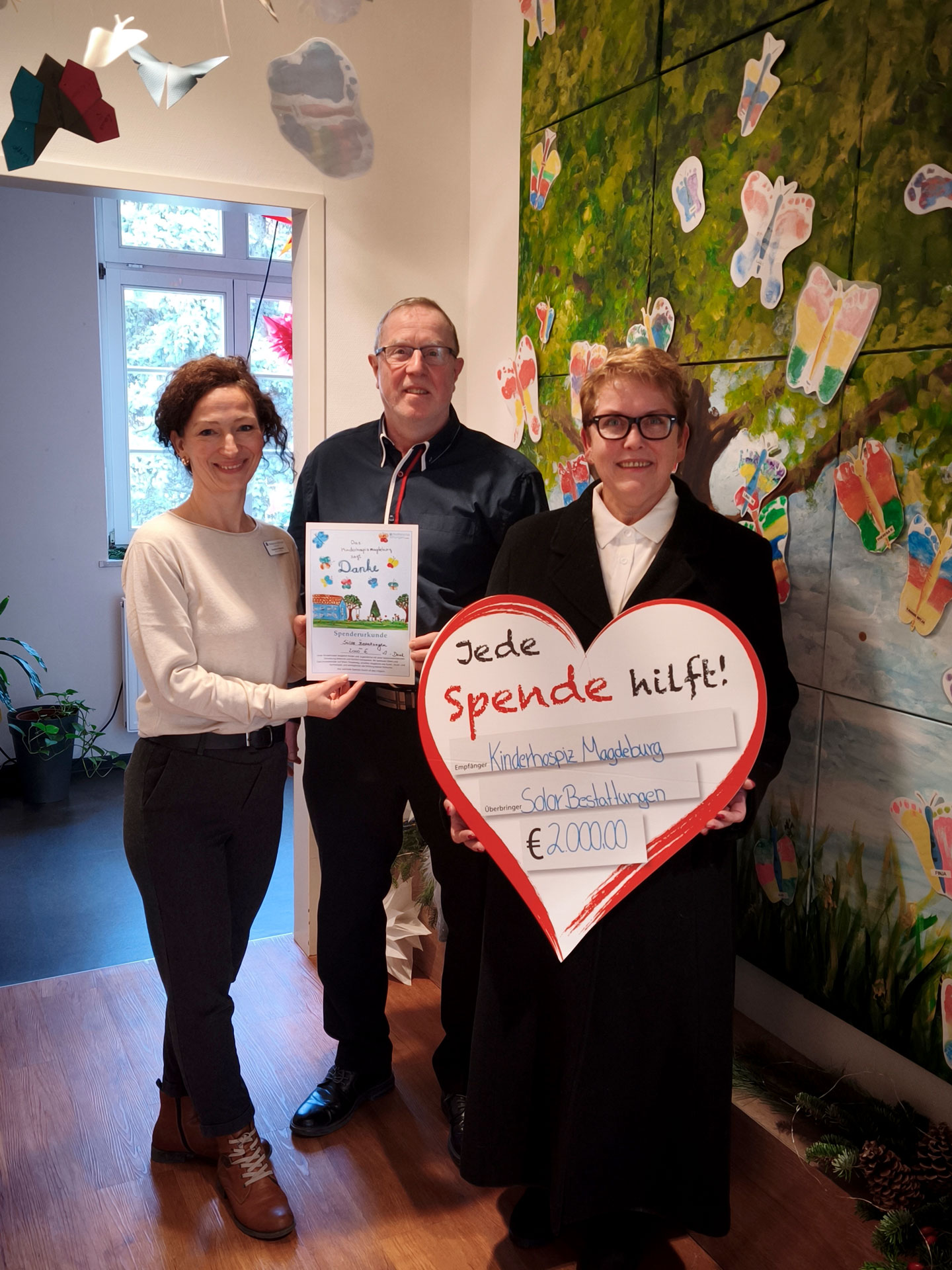 Spendenübergabe an das Kinderhospiz Solor